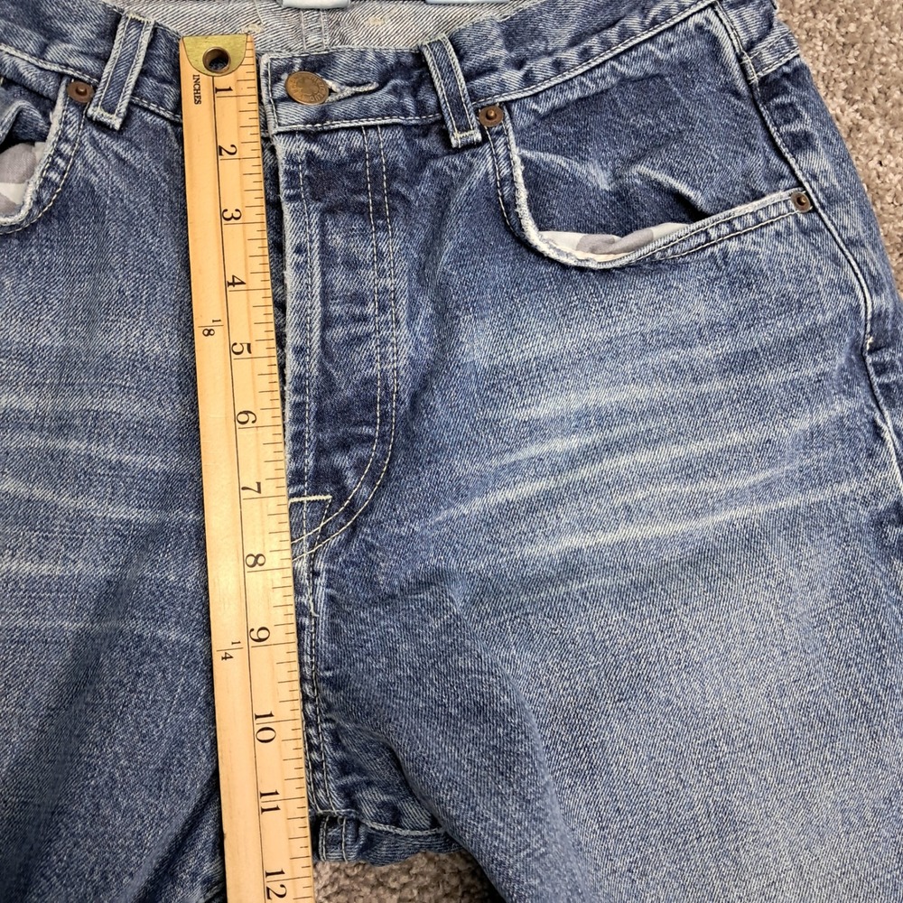 Lucky Brand Vintage Women 12 31 Wide Leg Jeans Blue High Rise Button Fly 80403D5 - Picture 9 of 12